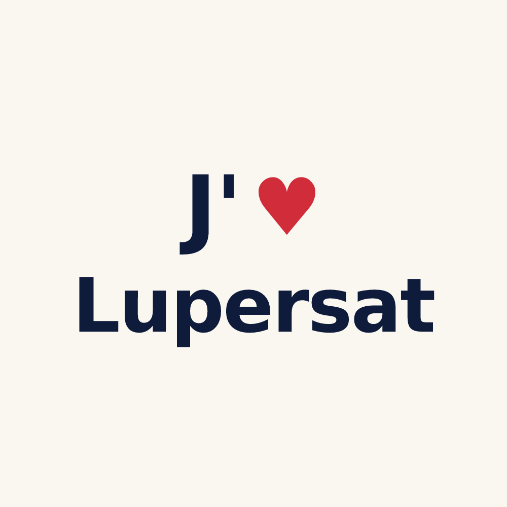 Tasse personnalisée Lupersat — design J'aime Lupersat