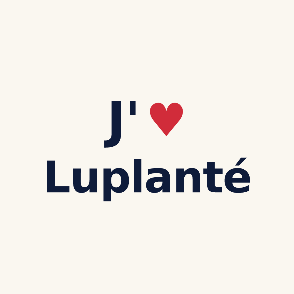 Tasse personnalisée Luplanté — design J'aime Luplanté