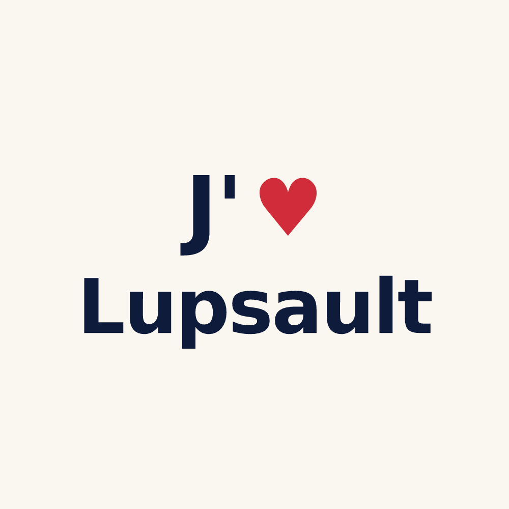 Tasse personnalisée Lupsault — design J'aime Lupsault