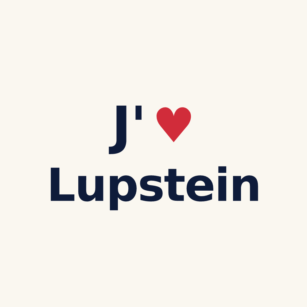 Tasse personnalisée Lupstein — design J'aime Lupstein