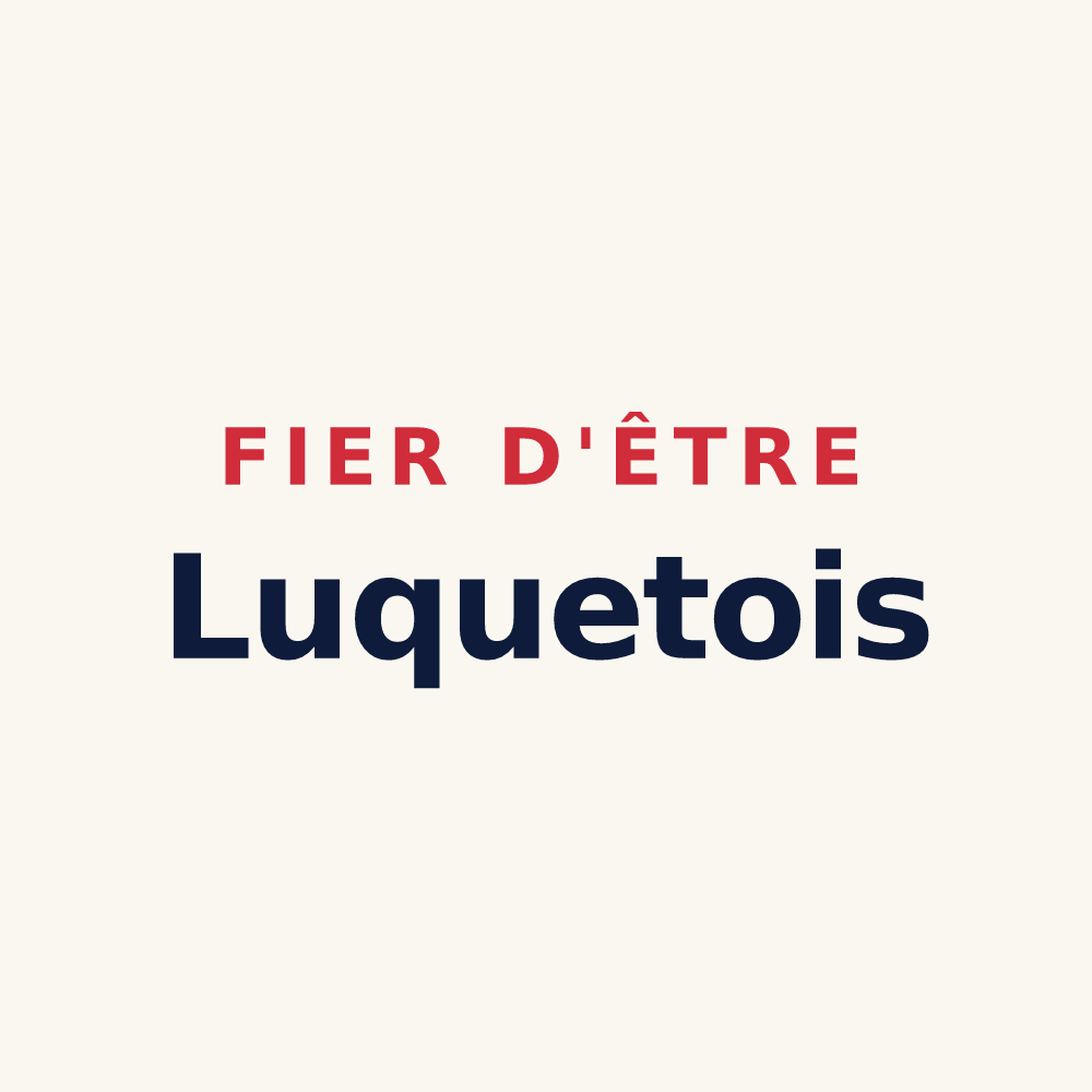 Tasse « Fier d'être Luquetois » — design pour Luquet