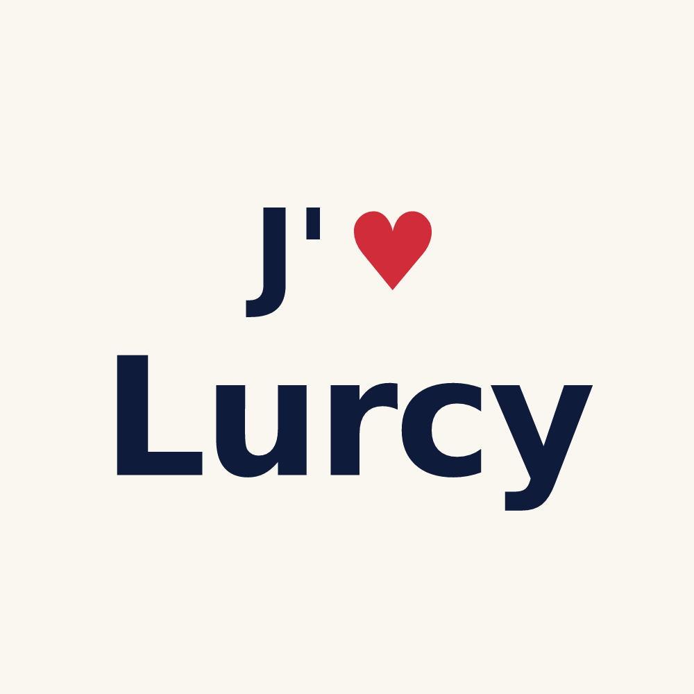 Tasse personnalisée Lurcy — design « J'aime Lurcy » imprimé sur la tasse