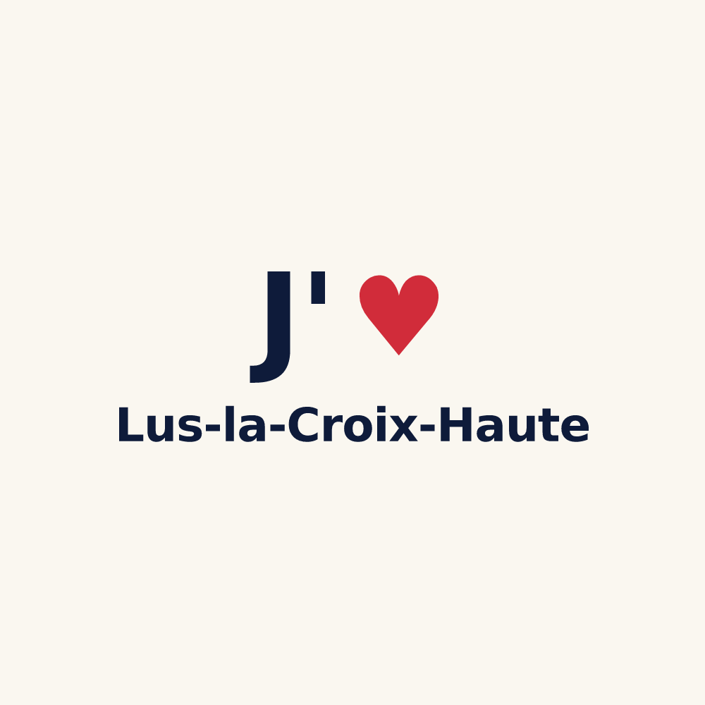 Tasse personnalisée Lus-la-Croix-Haute — design J'aime Lus-la-Croix-Haute