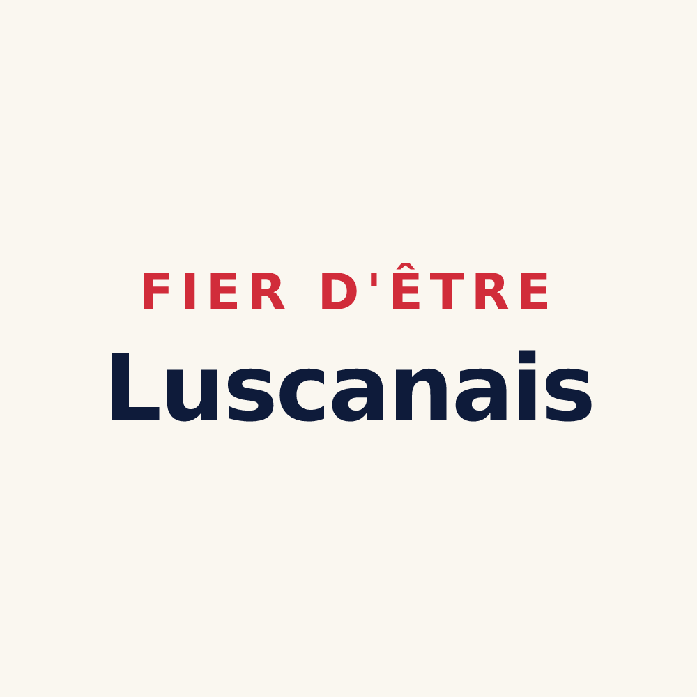 Tasse « Fier d'être Luscanais » — design pour Luscan