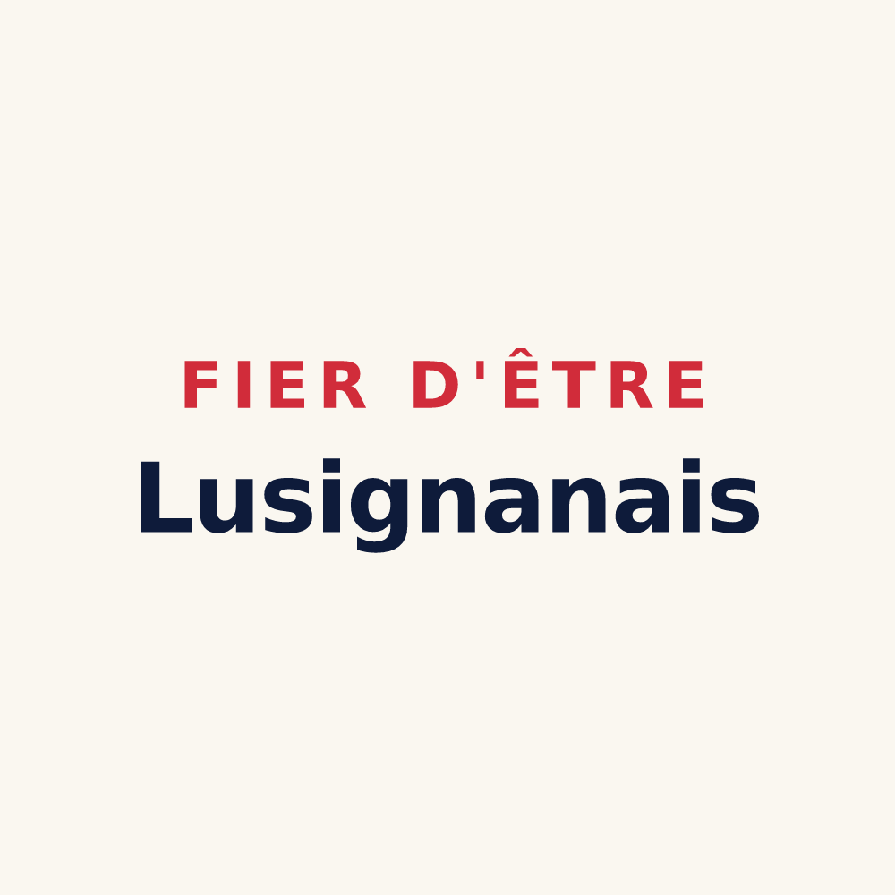 Tasse « Fier d'être Lusignanais » — design pour Lusignan-Petit