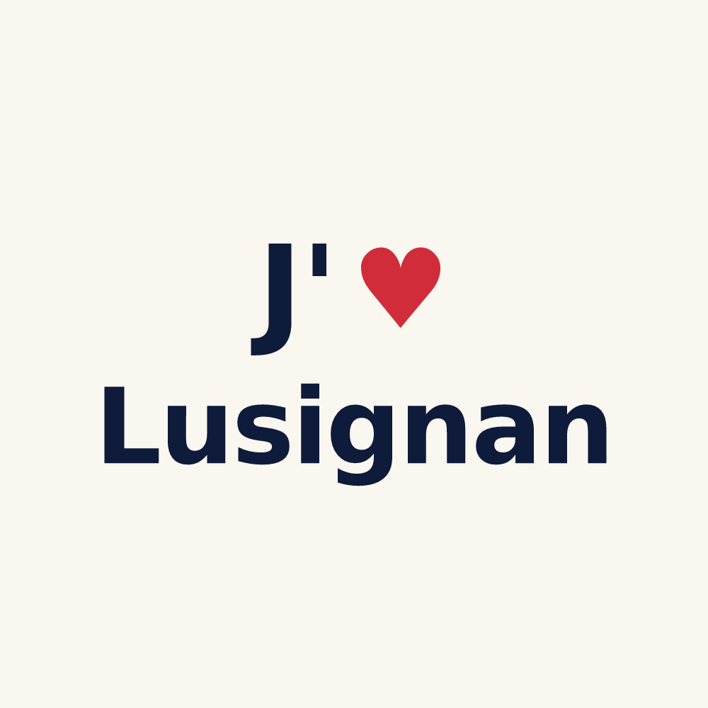 Tasse personnalisée Lusignan — design J'aime Lusignan