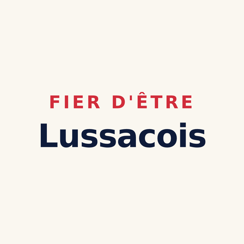 Tasse « Fier d'être Lussacois » — design pour Lussac-les-Châteaux