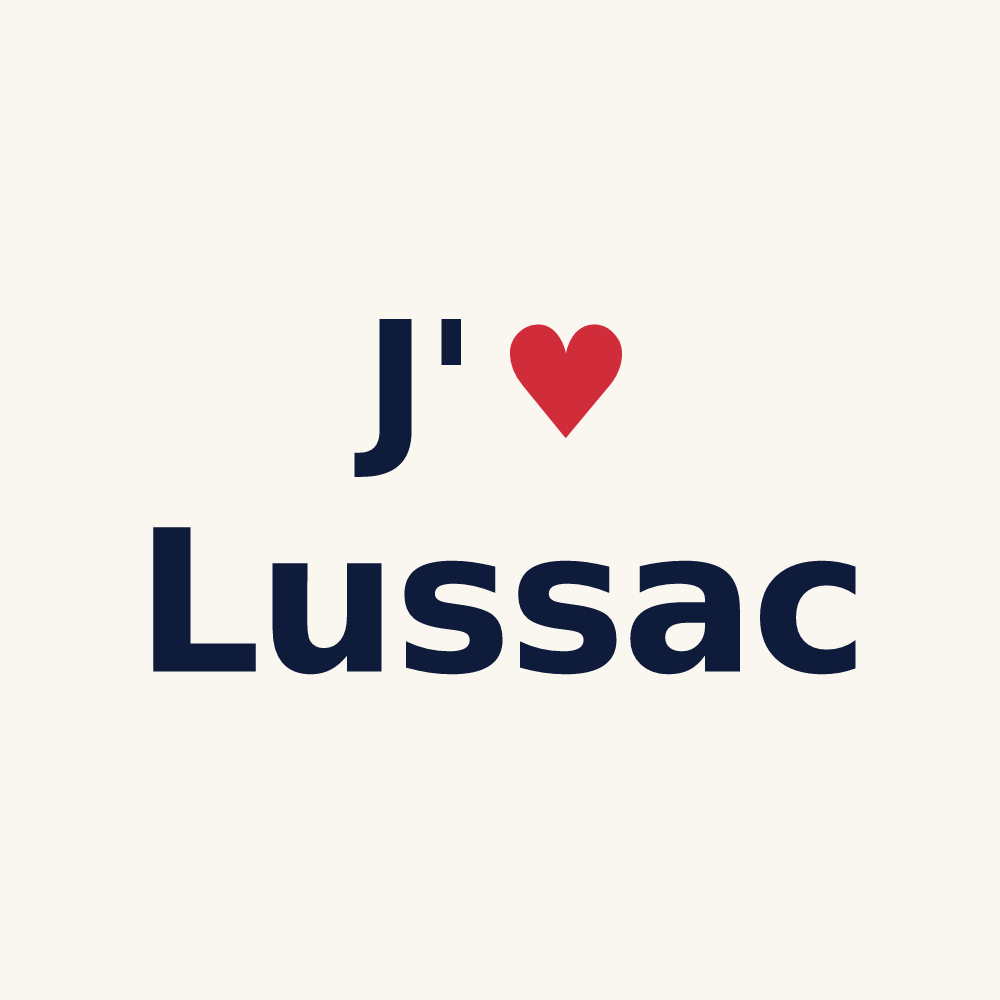 Tasse personnalisée Lussac — design J'aime Lussac
