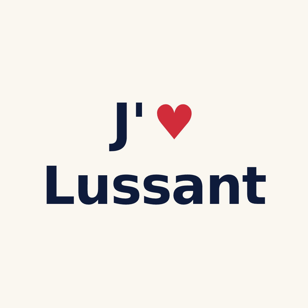 Tasse personnalisée Lussant — design J'aime Lussant