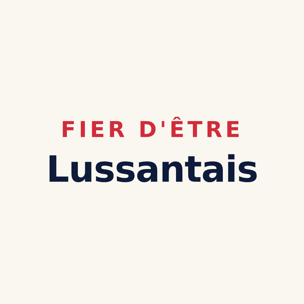 Tasse « Fier d'être Lussantais » — design pour Lussant
