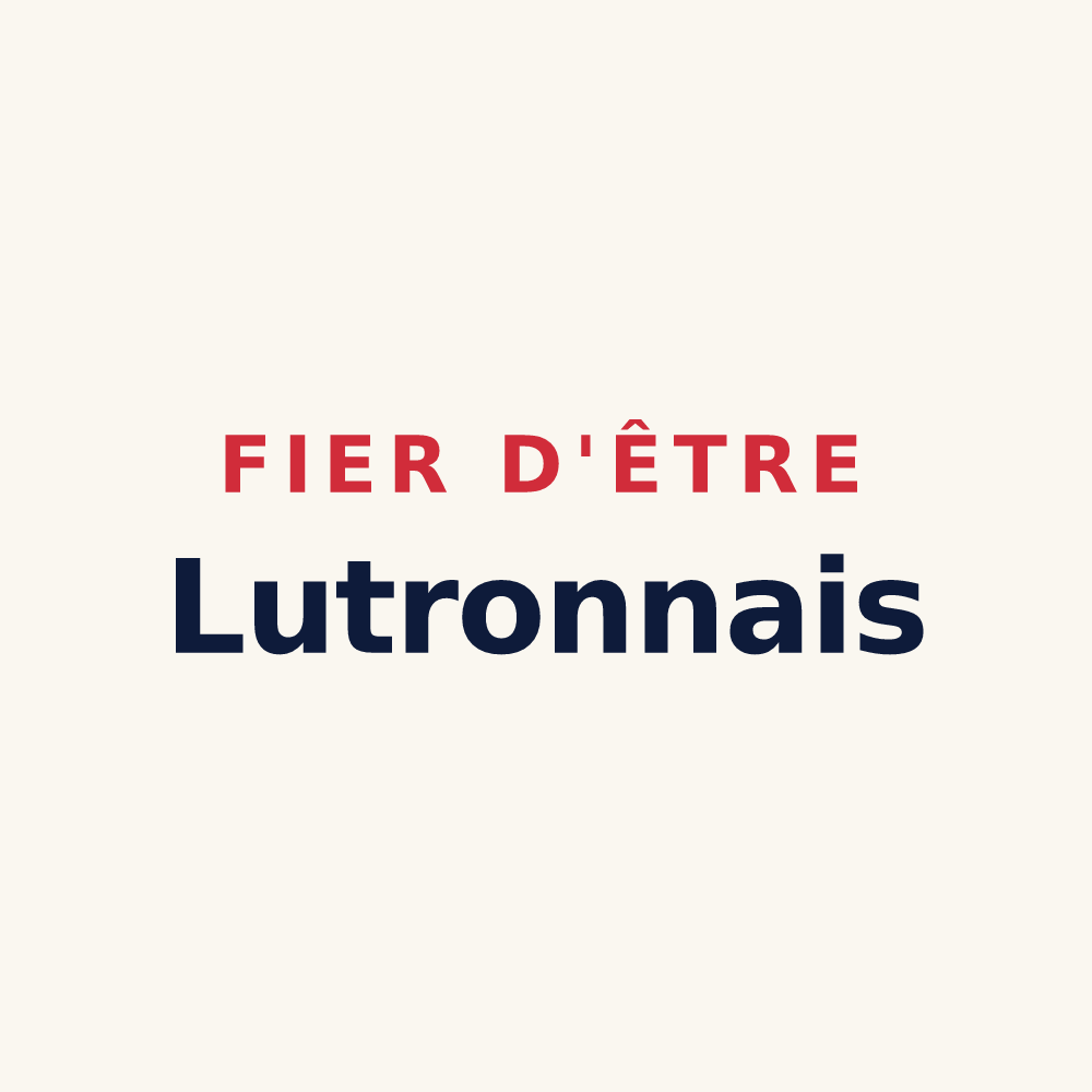 Tasse « Fier d'être Lutronnais » — design pour Lussas-et-Nontronneau