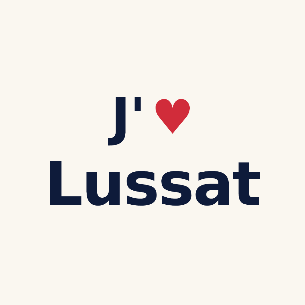 Tasse personnalisée Lussat — design J'aime Lussat