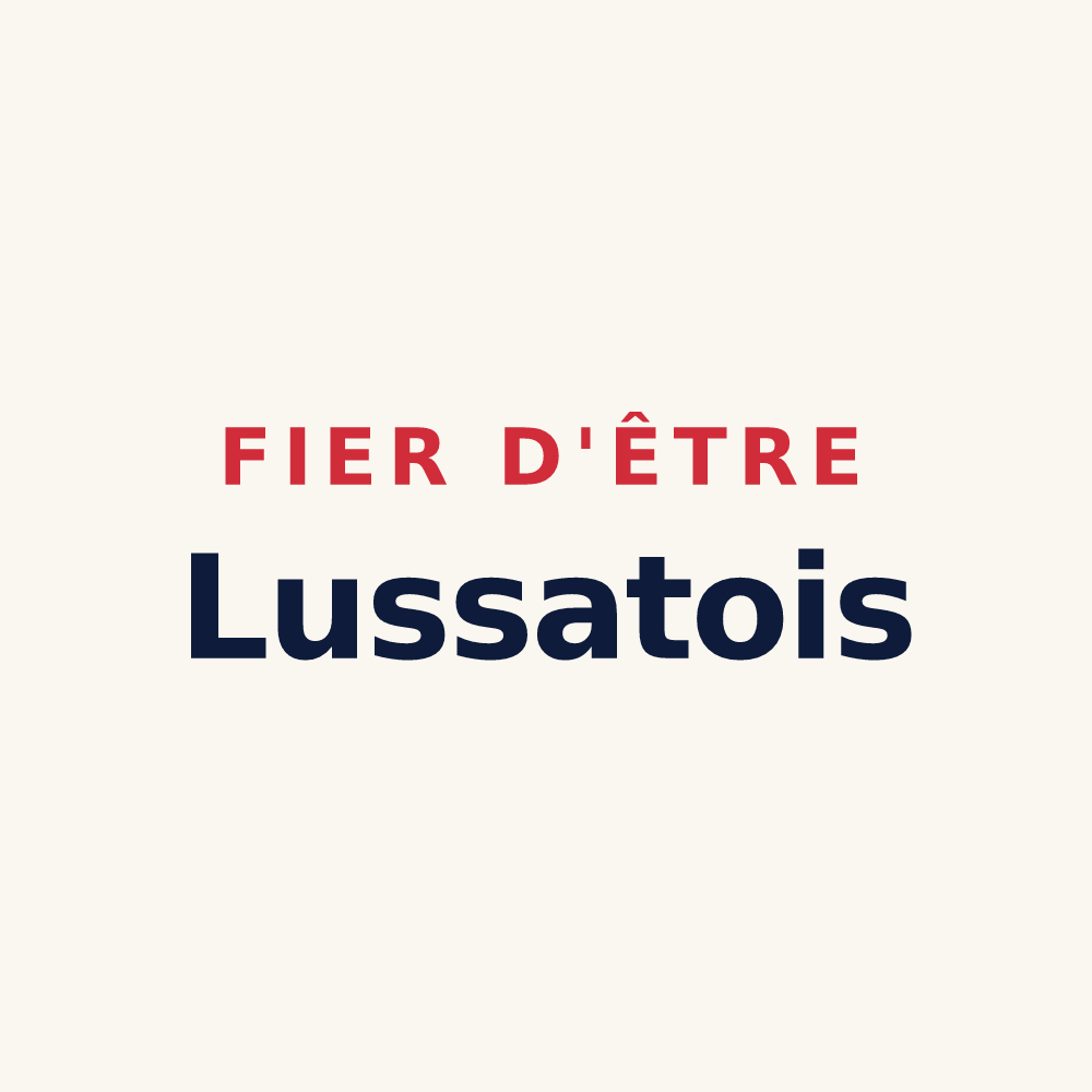 Tasse « Fier d'être Lussatois » — design pour Lussat