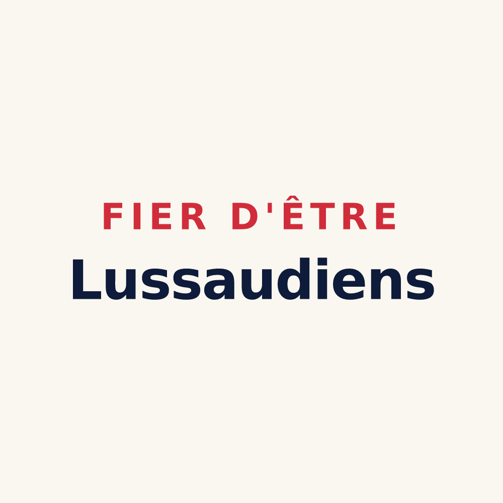 Tasse « Fier d'être Lussaudiens » — design pour Lussault-sur-Loire