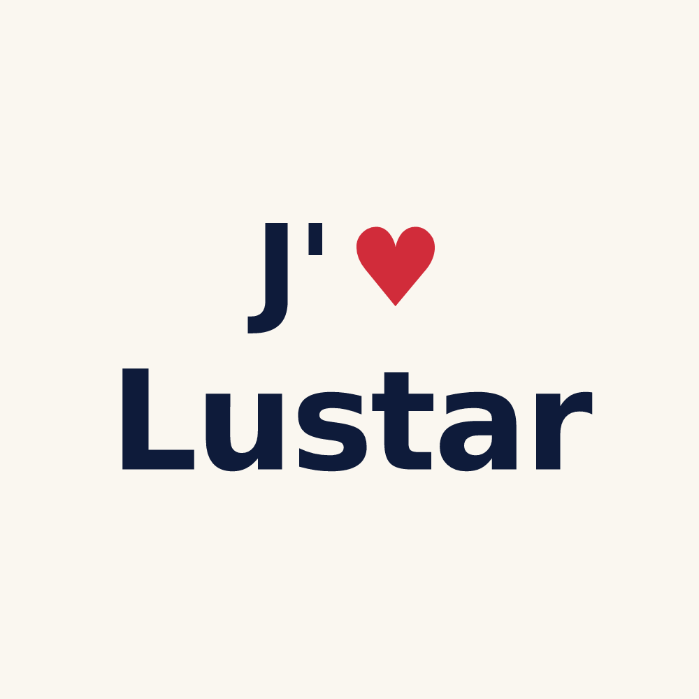 Tasse personnalisée Lustar — design J'aime Lustar
