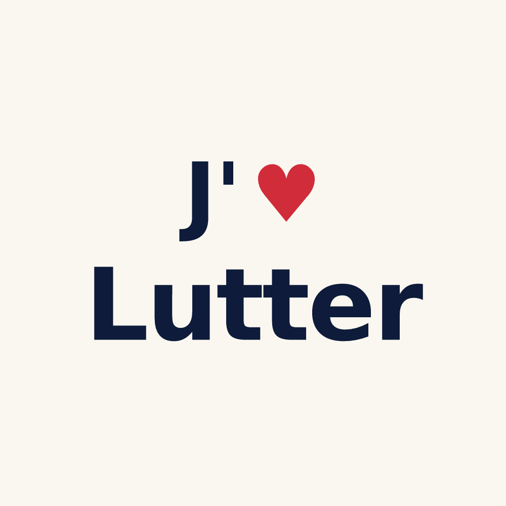 Tasse personnalisée Lutter — design J'aime Lutter