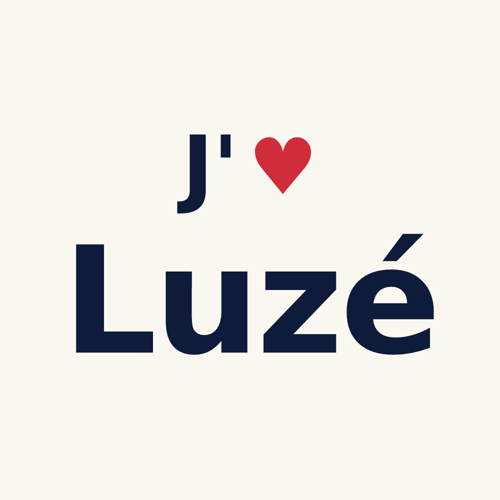 Tasse personnalisée Luzé — design J'aime Luzé
