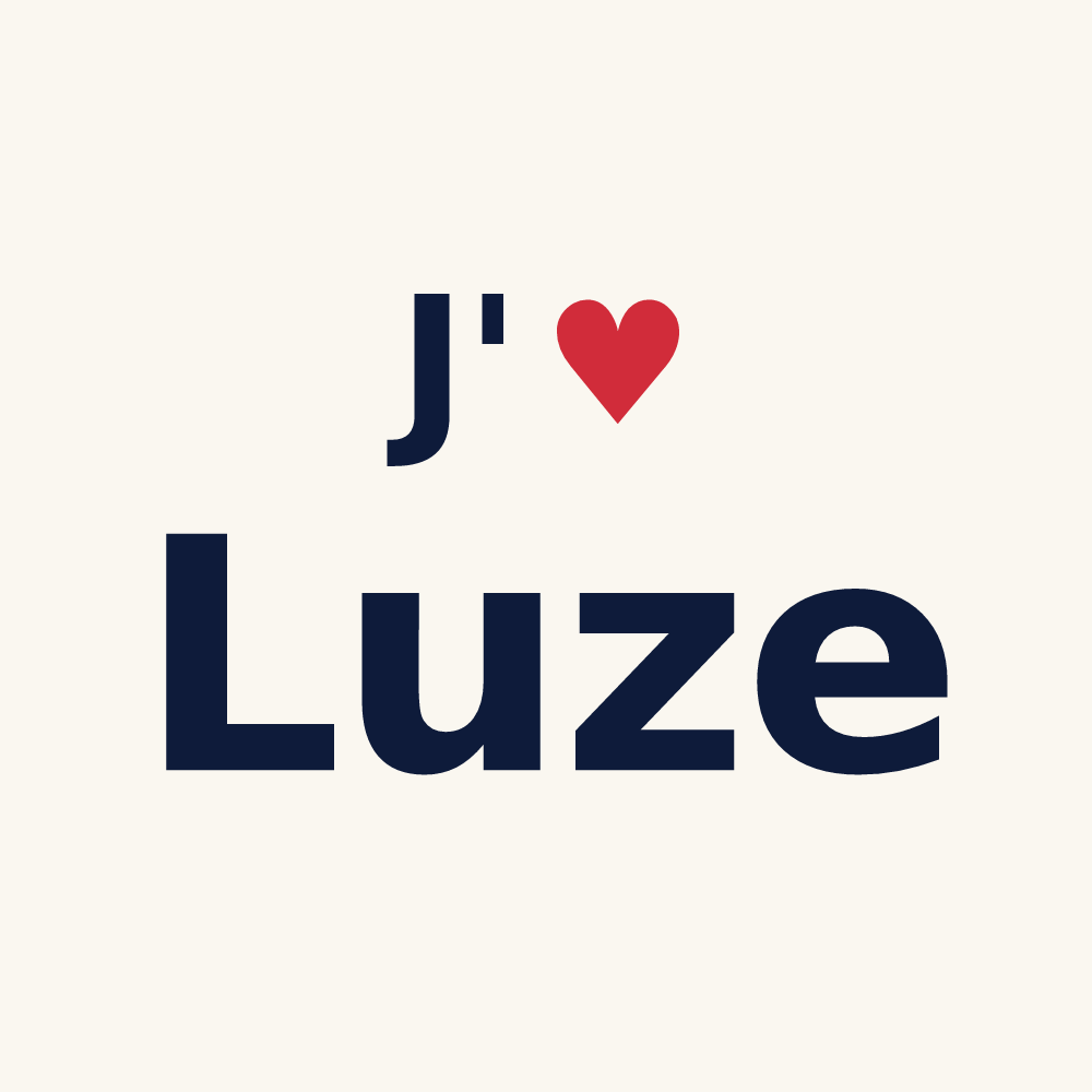 Tasse personnalisée Luze — design J'aime Luze