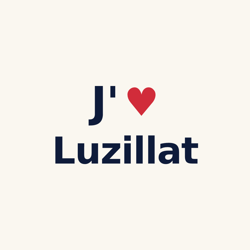 Tasse personnalisée Luzillat — design J'aime Luzillat