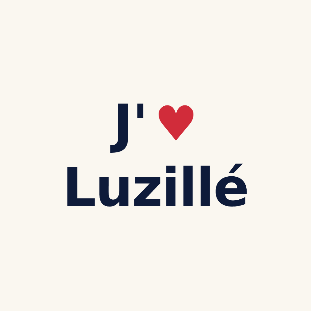 Tasse personnalisée Luzillé — design J'aime Luzillé