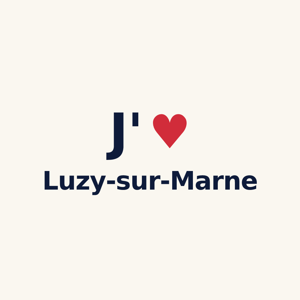 Tasse personnalisée Luzy-sur-Marne — design J'aime Luzy-sur-Marne