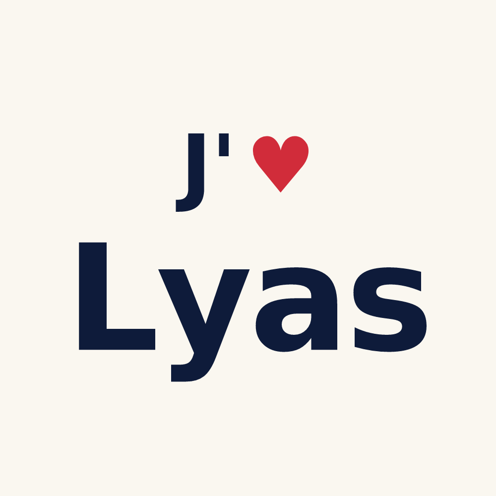 Tasse personnalisée Lyas — design J'aime Lyas