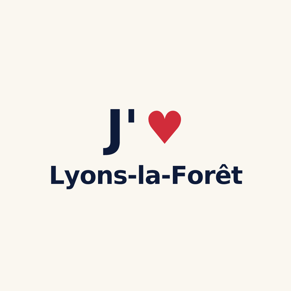 Tasse personnalisée Lyons-la-Forêt — design J'aime Lyons-la-Forêt