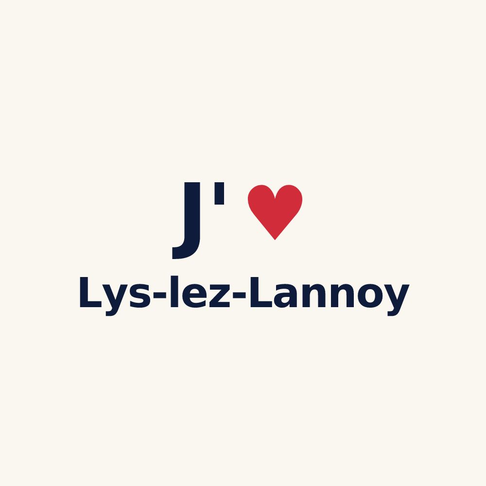 Tasse personnalisée Lys-lez-Lannoy — design J'aime Lys-lez-Lannoy