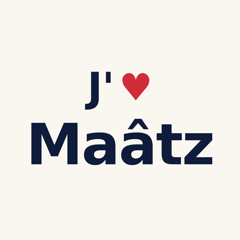 Tasse personnalisée Maâtz — design J'aime Maâtz