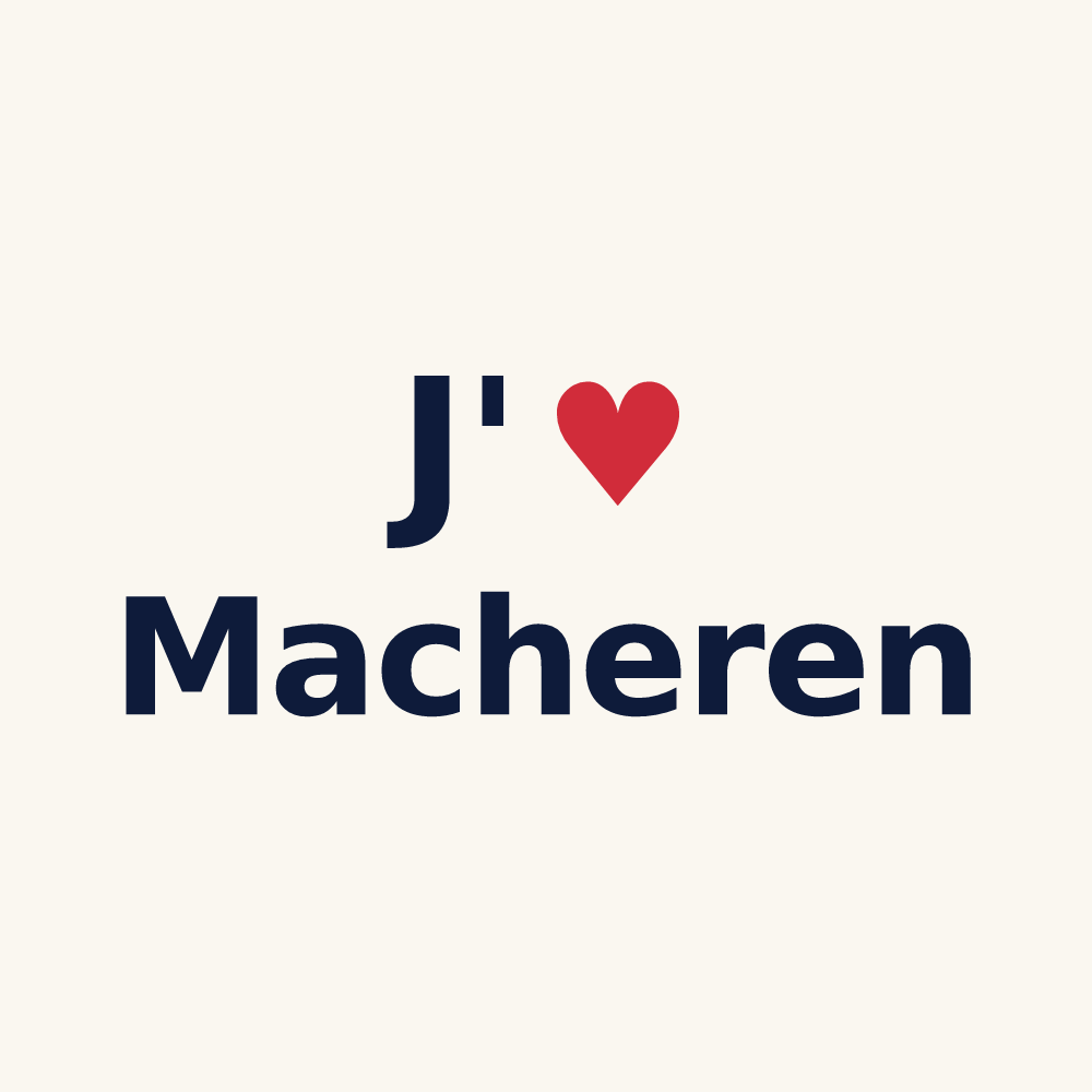 Tasse personnalisée Macheren — design J'aime Macheren
