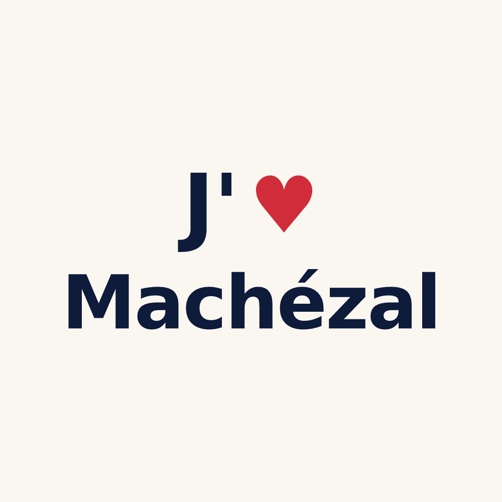 Tasse personnalisée Machézal — design J'aime Machézal