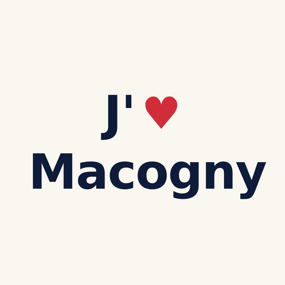 Tasse personnalisée Macogny — design J'aime Macogny