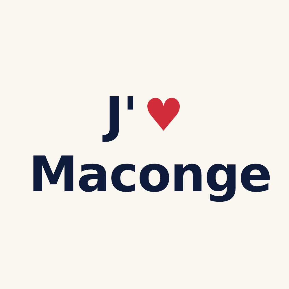 Tasse personnalisée Maconge — design J'aime Maconge