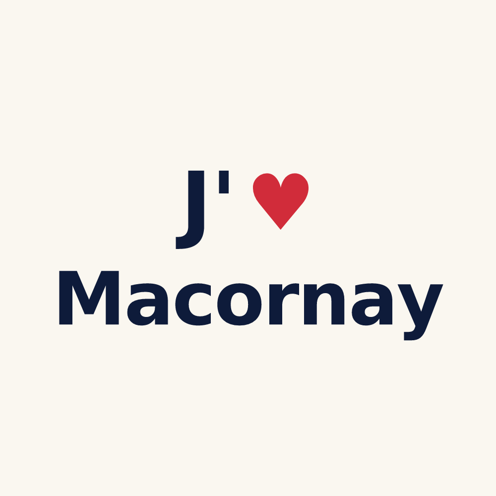 Tasse personnalisée Macornay — design J'aime Macornay
