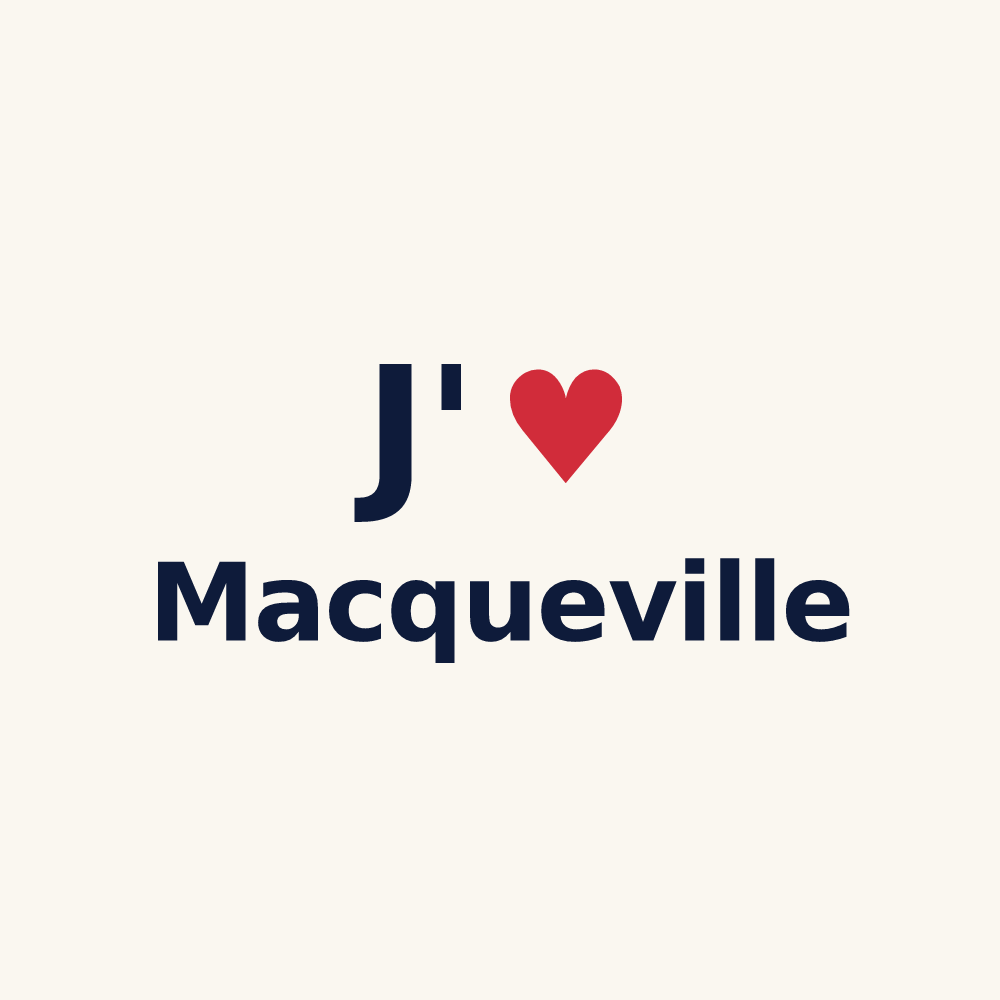 Tasse personnalisée Macqueville — design J'aime Macqueville
