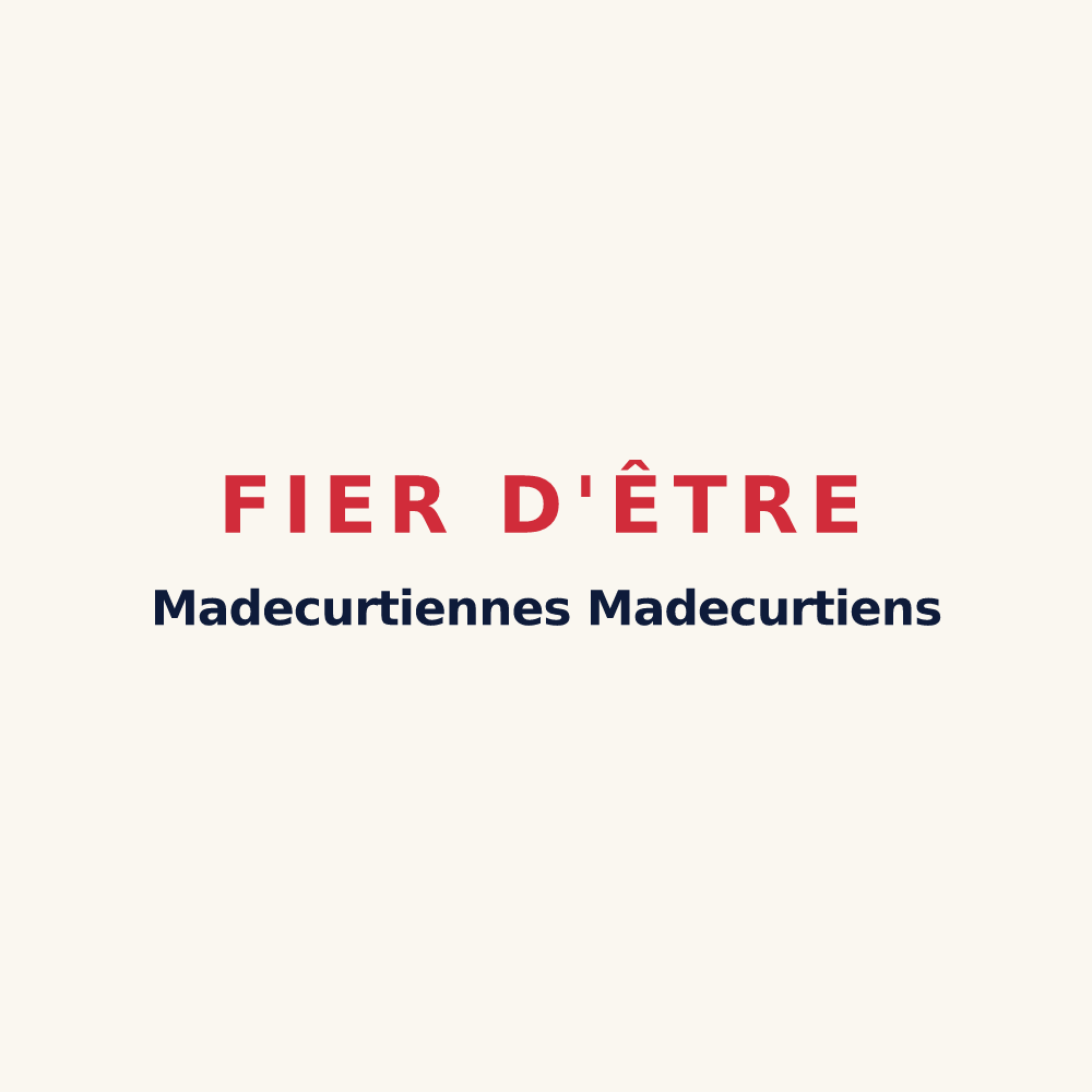 Tasse « Fier d'être Madecurtiennes Madecurtiens » — design pour Madecourt