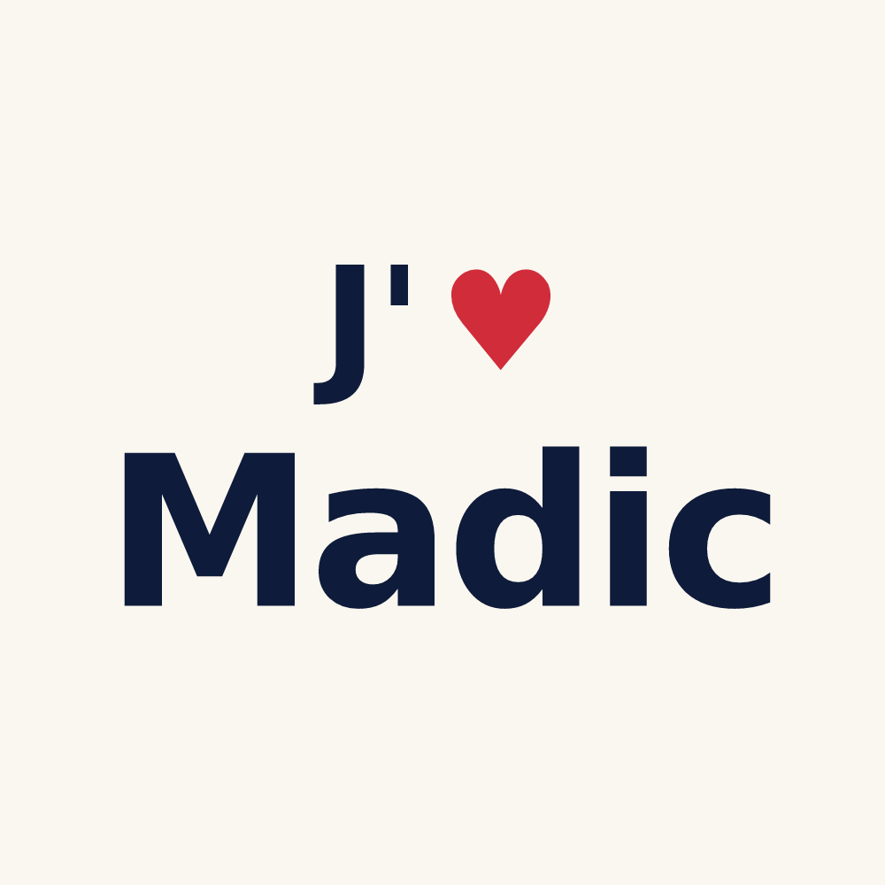 Tasse personnalisée Madic — design J'aime Madic
