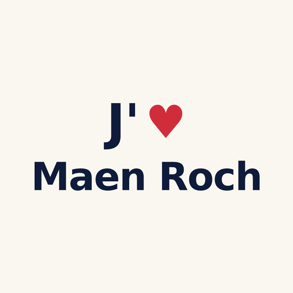 Tasse personnalisée Maen Roch — design J'aime Maen Roch