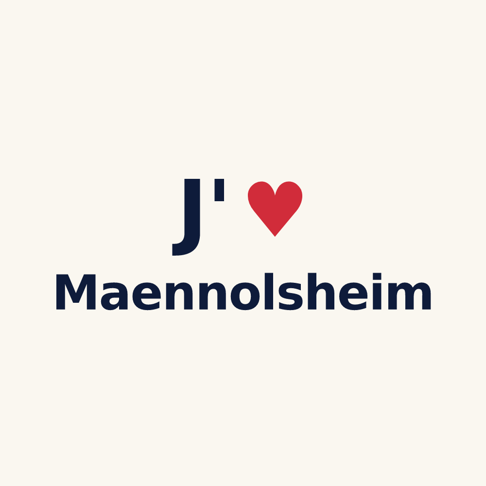 Tasse personnalisée Maennolsheim — design J'aime Maennolsheim
