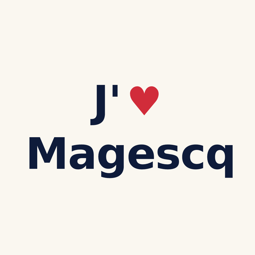 Tasse personnalisée Magescq — design J'aime Magescq