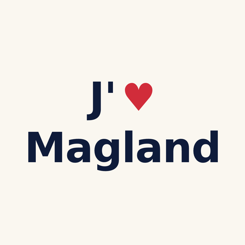 Tasse personnalisée Magland — design « J'aime Magland » imprimé sur la tasse