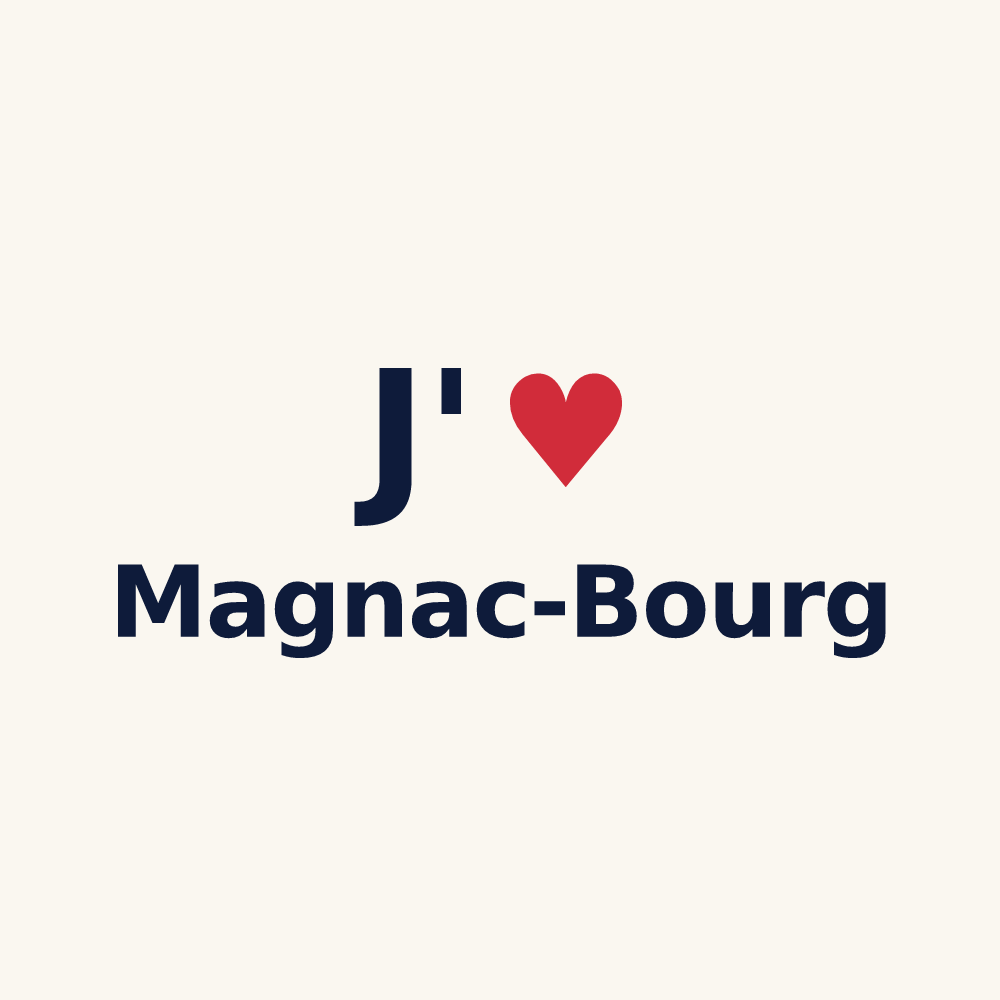Tasse personnalisée Magnac-Bourg — design J'aime Magnac-Bourg