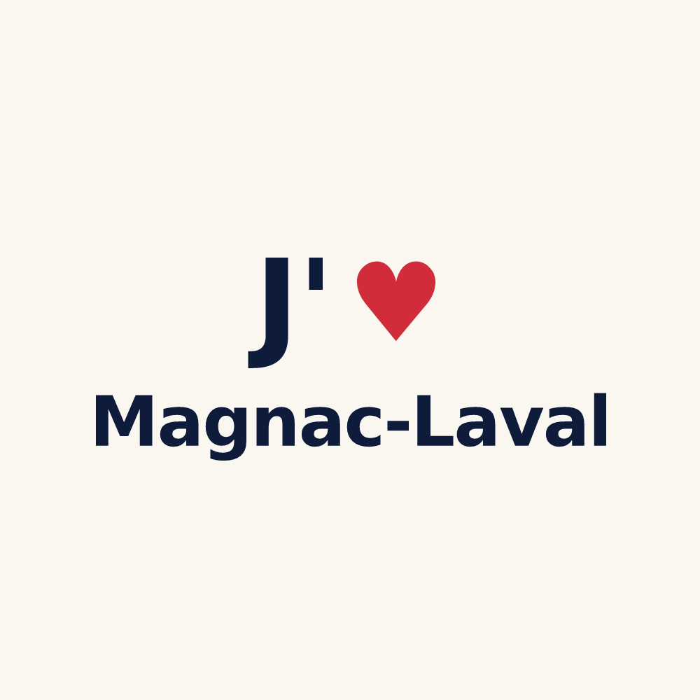 Tasse personnalisée Magnac-Laval — design J'aime Magnac-Laval