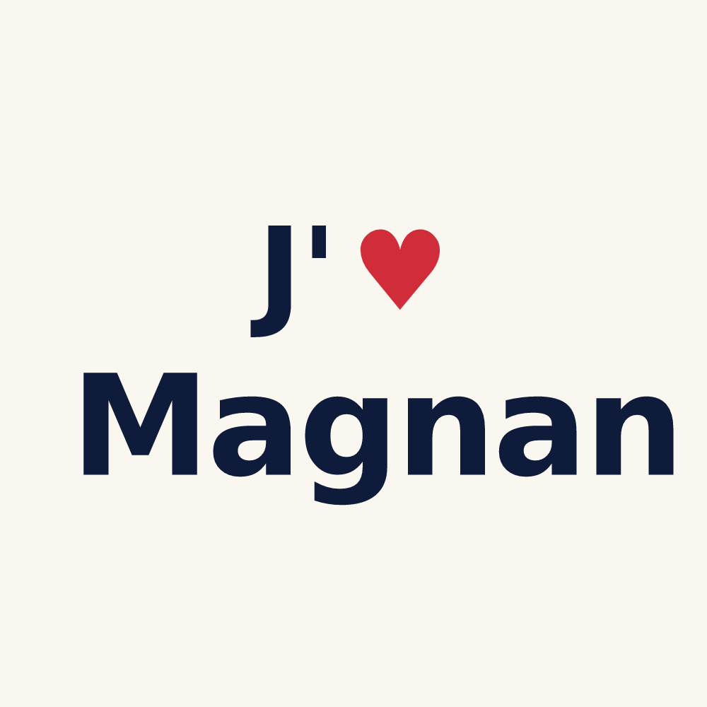 Tasse personnalisée Magnan — design J'aime Magnan