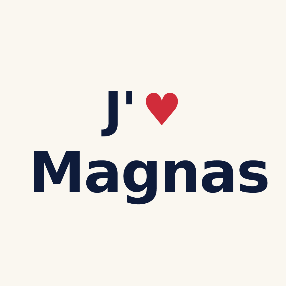 Tasse personnalisée Magnas — design J'aime Magnas