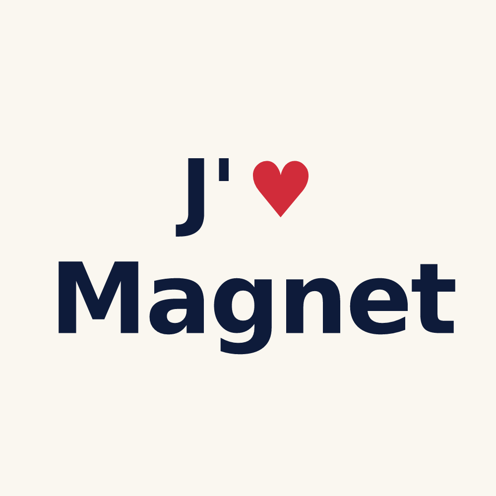Tasse personnalisée Magnet — design J'aime Magnet