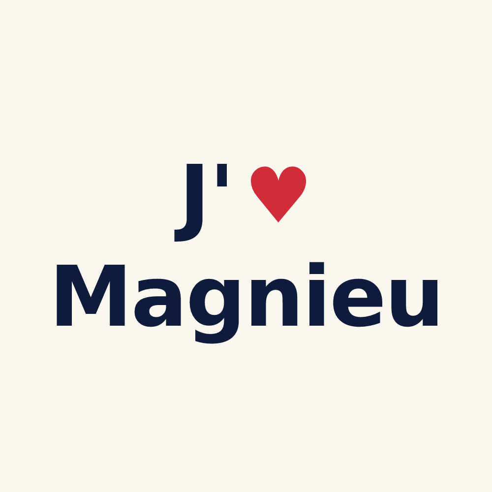 Tasse personnalisée Magnieu — design J'aime Magnieu