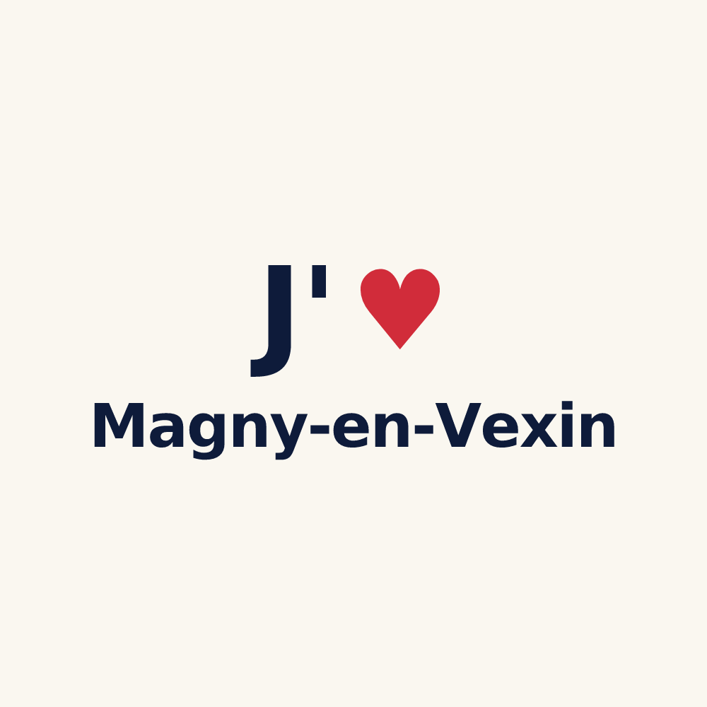 Tasse personnalisée Magny-en-Vexin — design J'aime Magny-en-Vexin