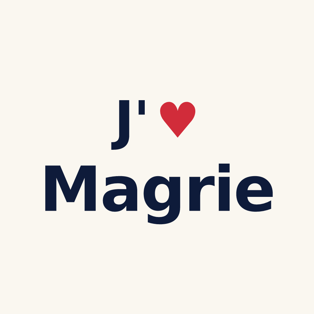 Tasse personnalisée Magrie — design J'aime Magrie