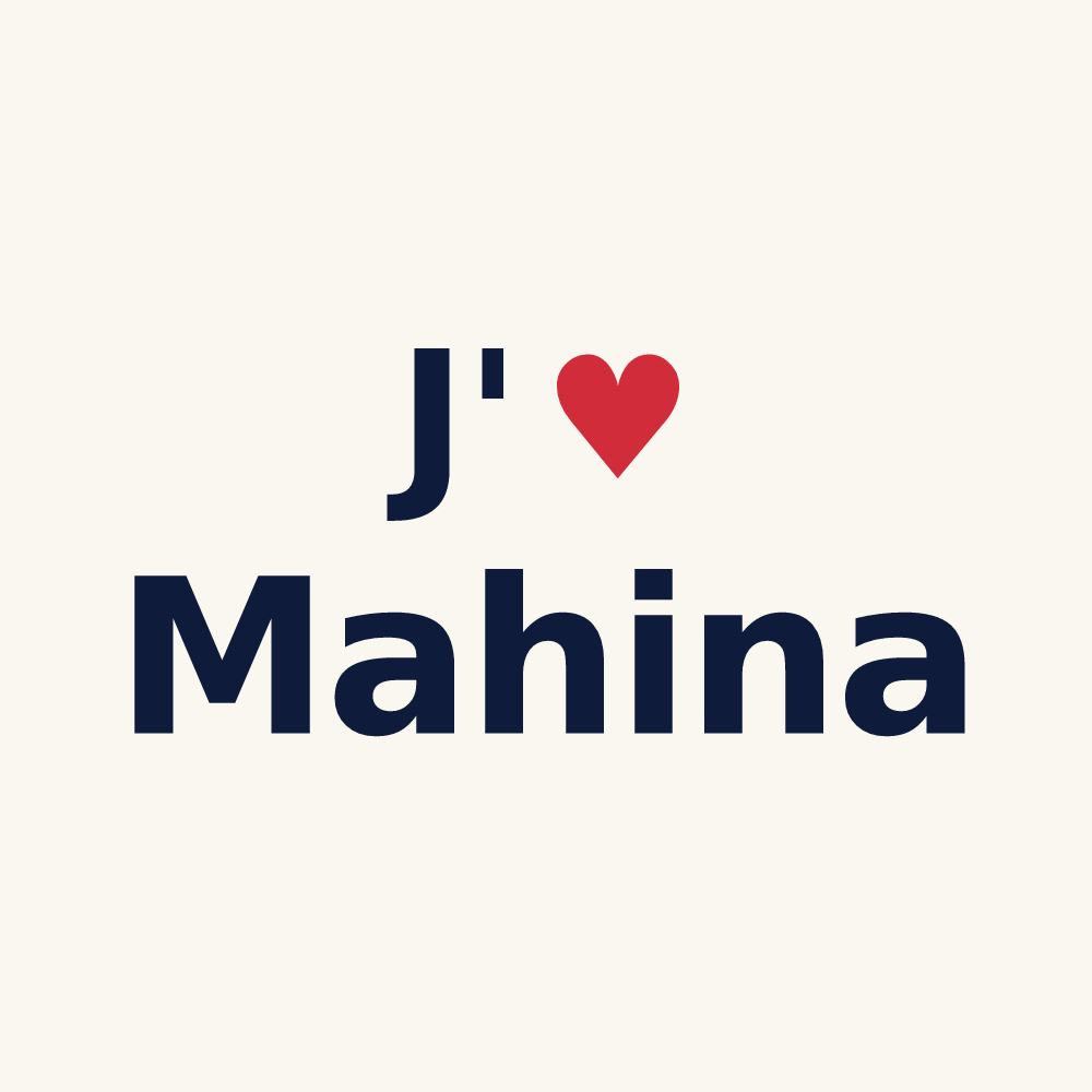 Tasse personnalisée Mahina — design J'aime Mahina